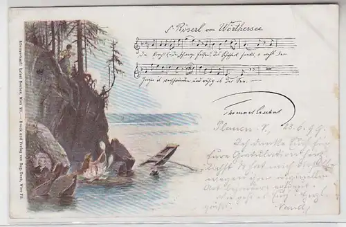 63219 chanson Carte postale S. Rössel de Wörthersee 1899