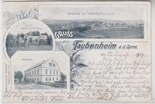 63194 Mehrbild Ak Gruß aus Taubenheim an der Spree 1909