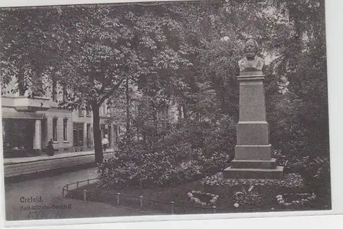 63170 Ak Crefeld Karl-Wilhelm-Denkmal um 1920