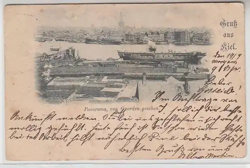 63159 Ak Gruß aus Kiel Panorama von Gaarden gesehen 1897