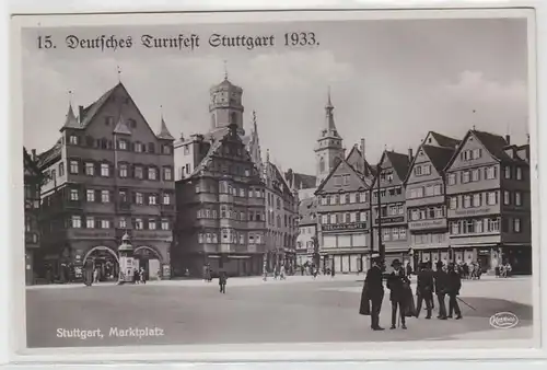 63038 AK Stuttgart, Marktplatz 15. Deutsches Turnfest 1933