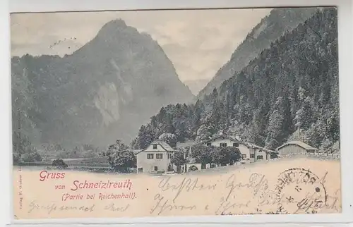 63033 Ak Salutation de Schneizlreuth (Parti près de Reichenhall) 1899