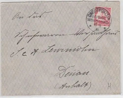63027 Lettre de la colonie allemande DSWA Tampon Grootfontein 1910 à Dessau