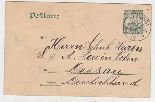 63021 Ganzsachen Ak Deutsche Kolonie Kamerun Stempel Bibundi 1909