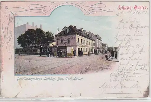 62963 AK Leipzig-Gohlis Gesellschaftshaus Lindhof, Besitzer Carl Läuter 1901