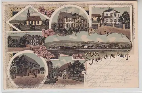 62946 Ak Lithographie Gruß aus Niedercunnersdorf 1904
