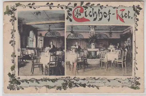 62927 Ak Eichhof Kiel Ansicht vom Café 1918