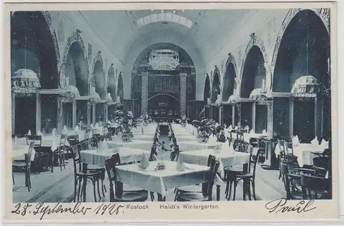 62925 Ak Rostock Heldt's Wintergarten 1925