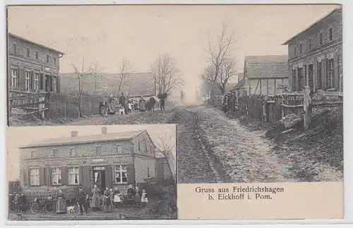 62919 Ak Gruss, de Friedrichshagen b. Eickhoff, Pommern vers 1900