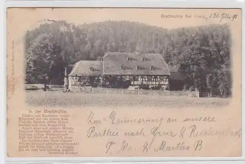 62911 Reim Ak Brettmühle à Greiz 1898