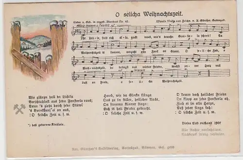 62851 Anton Günther Lied Ak "O selicha Noël" vers 1920