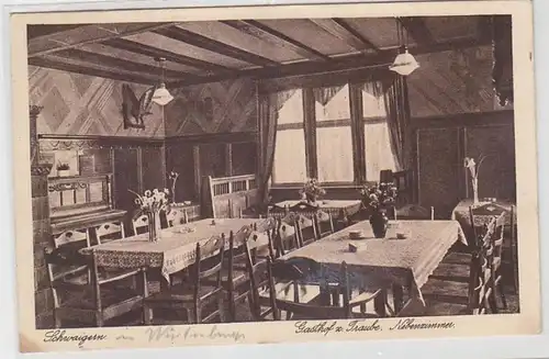 62843 Ak Schwaigern Gasthof zur Traube Innenansicht Nebenzimmer 1939