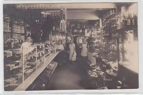 62827 Foto Ak Leipzig Kolonnadenstraße Innenansicht Lebensmittelgeschäft 1927