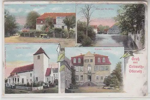62818 Mehrbild Ak Gruß aus Costewitz-Oderwitz Rittergut Mühle usw. um 1910