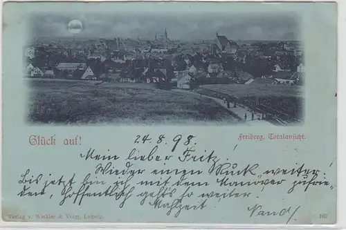 62674 Ak Glück auf! Freiberg Totalansicht 1898