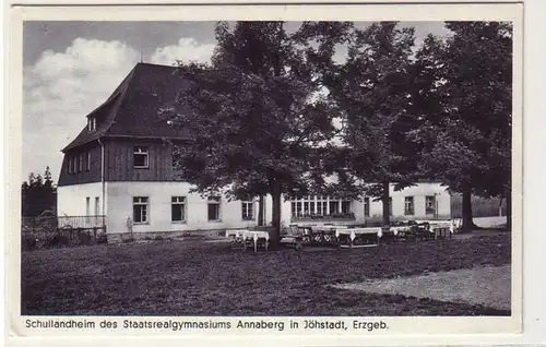 61137 Ak Schullandheim des Staatsrealgymnasium Annaberg in Jöhstadt um 1930