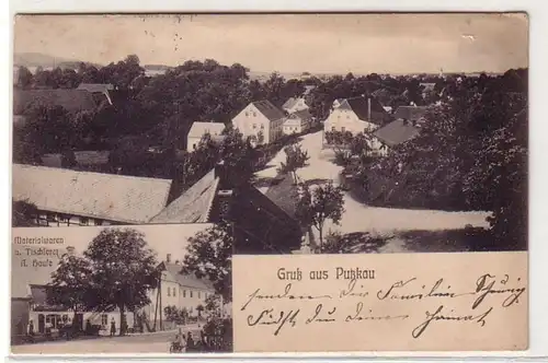 61135 Mehrbild Ak Gruß aus Putzkau Materialwarengeschäft und Tischlerei 1937