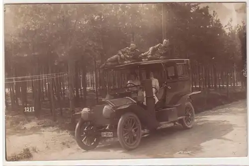 61113 Foto Ak altes Automobil 1909
