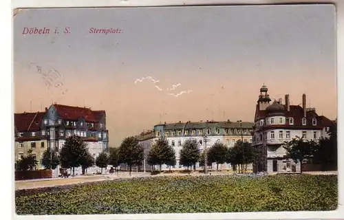 61090 Feldpost ak Döbeln in Sachsen Sternplatz 1917