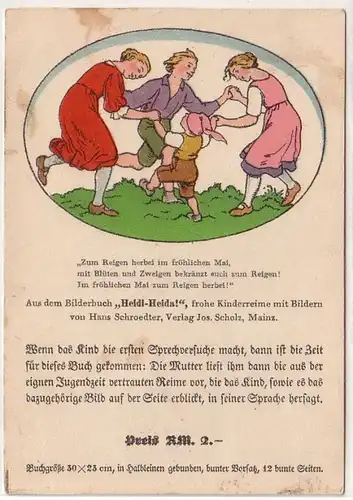 61022 Reklame Ak für das Bilderbuch "Heidi-Heida!" um 1930