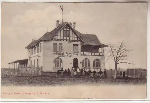 60980 Ak Lucka S.-A. Cur Hotel Forsthaus um 1910