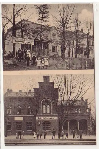 60976 Mehrbild Ak Königsborn Restaurant Waldfrieden und Bahnhof 1912