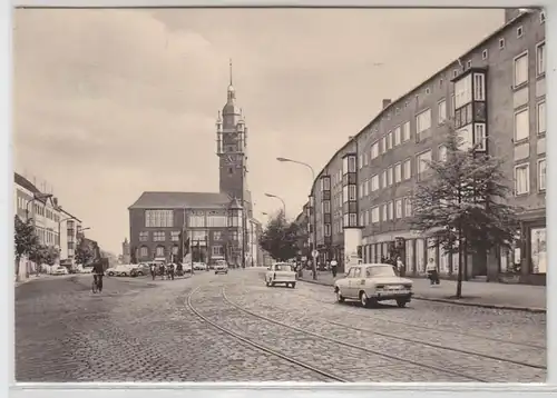 60956 Ak Dessau Strasse der DSF und Rathaus 1978