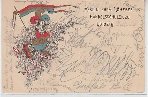 60918 Studentika Ak Verein ehemaliger höherer Handelsschüler zu Leipzig 1908