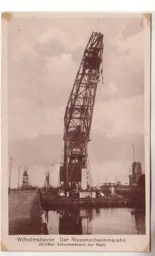 60916 Ak Wilhelmshaven de la grue géante de natation vers 1930