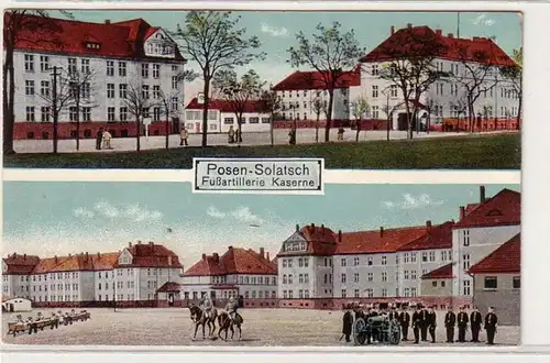 60880 Mehrbild Ak Posen Solatsch Fußartillerie Kaserne um 1915