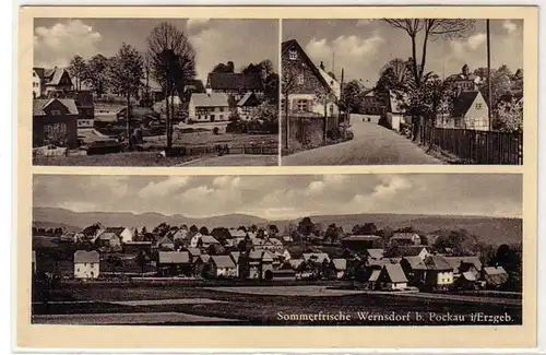 60870 Mehrbild Ak Sommerfrische Wernsdorf bei Pockau im Erzgebirge 1940