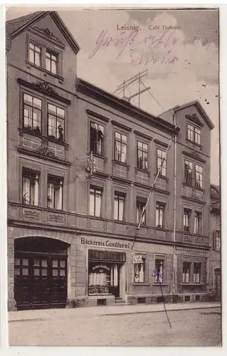 60851 Ak Leisnig Bäckerei & Conditorei Café Dohme 1916