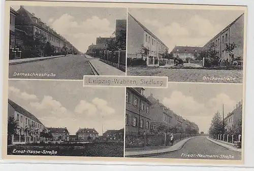 60818 Mehrbild Ak Leipzig-Wahren Siedlung: Damaschkestraße usw. um 1940