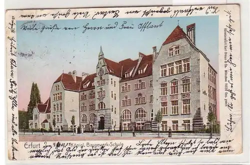60798 Ak Erfurt königliche Baugewerk Schule 1904