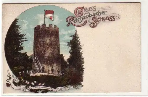 60795 Ak Gruß vom Reichenbacher Schloss in Hessen um 1910