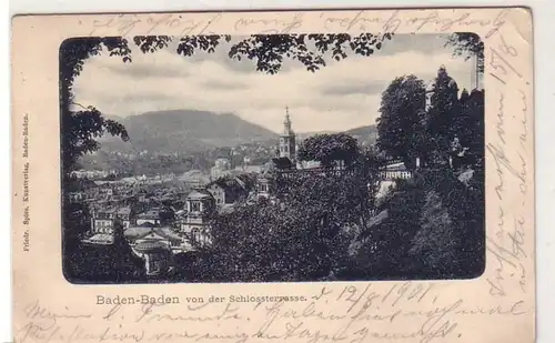 60788 Ak Baden Badien de la terrasse du château 1907
