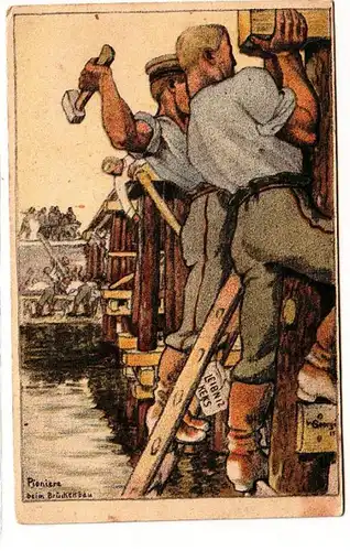 60721 Leibninz Keks Reklame Ak Pioniere "H. Bahlsens Kekes Fabrik Hannover" 1915
