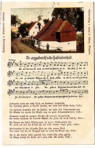 60717 Lied Ak "De arzgeberch'sche Zafriedenheit." 1920