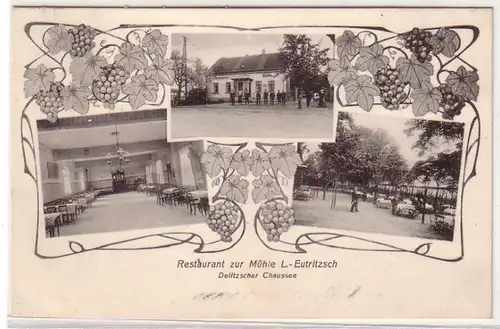 60573 Mehrbild Ak Leipzig Eutritzsch Restaurant zur Mühle 1913