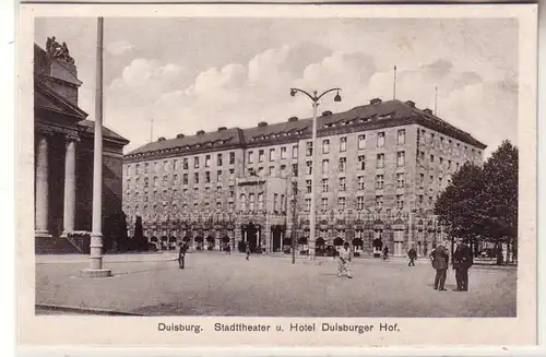 60552 Ak Duisburg Stadttheater et Hotel Diisburger Hof vers 1930