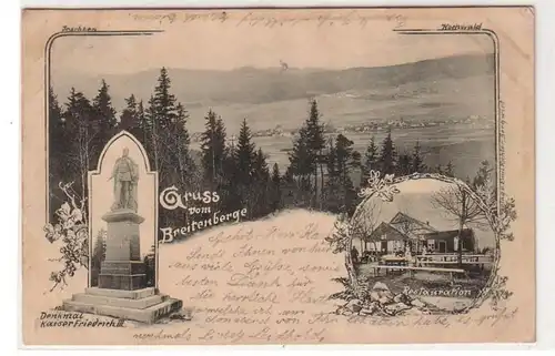 60544 Mehrbild Ak Gruß vom Breitenberge Denkmal Kaiser Fried., Restauration 1900
