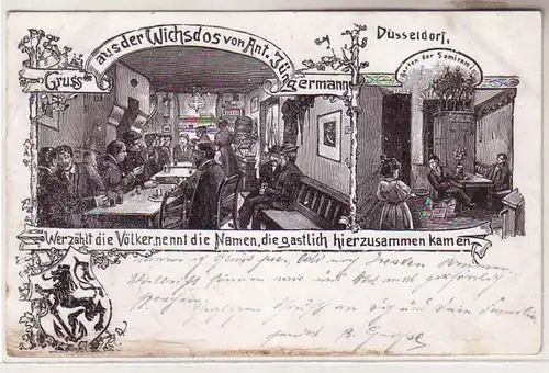 60484 Ak Salutation de la Wichsdos de Ant. Jeune homme Düsseldorf 1914