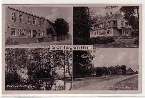 60486 Multi-image Ak Schaunthin Maison d'affaires etc. 1943