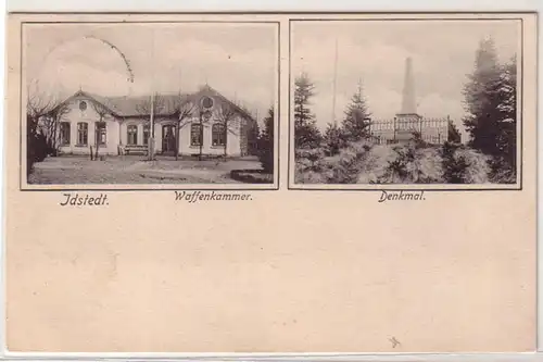 60476 Mehrbild Ak Idstedt Waffenkammer und Denkmal 1905