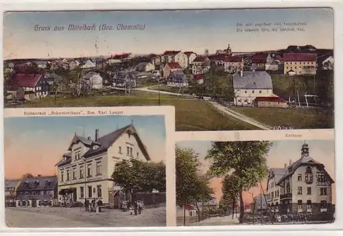 60464 Mehrbild Ak Gruß aus Mittelbach Bezirk Chemnitz 1921