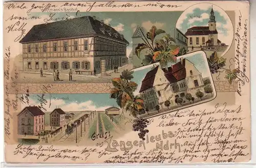 60459 Ak Lithographie Gruss aus Langenleuba Niederhain 1906