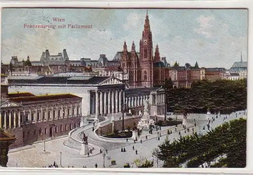 60415 Grage Ak Wien Franzensring avec Parlement vers 1905