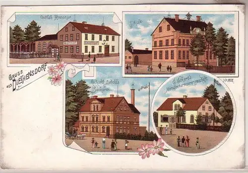 60391 Ak Lithographie Gruß aus Diethensdorf um 1900