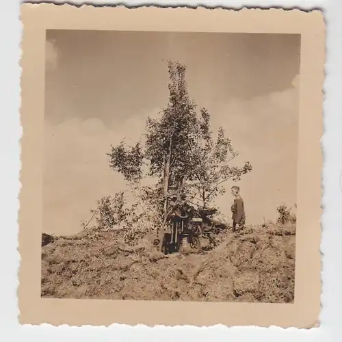 60377 Photo Flak canons camouflés comme un arbre 2ème guerre mondiale