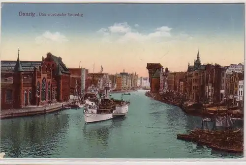 60312 Ak Gdansk la Venise nordique vers 1910